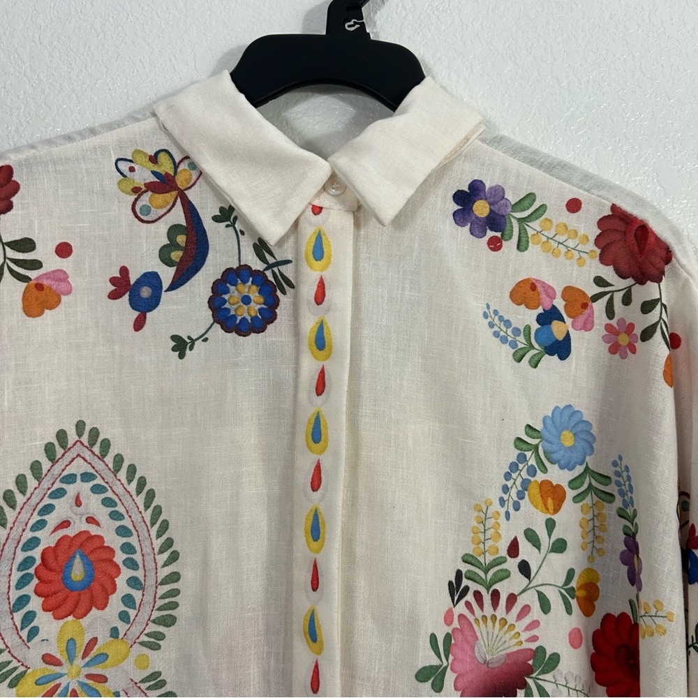 Xuna Italian Art to Wear Tunic Shirt Dress Colorful Vacation Resortwear OS - Picture 3 of 11